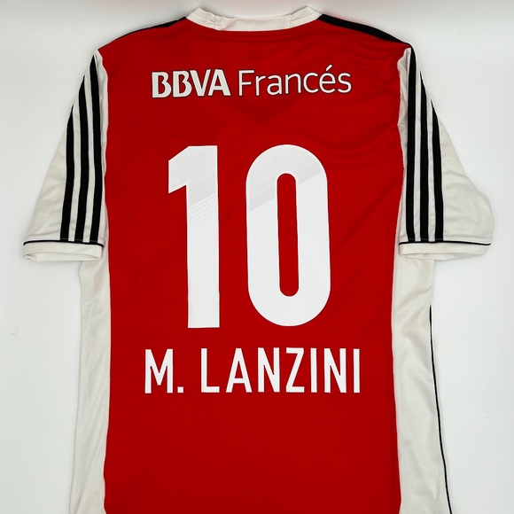 Lanzini #10 River Plate 2013/2014 Away ORIGINAL Adidas Soccer Jersey (L)